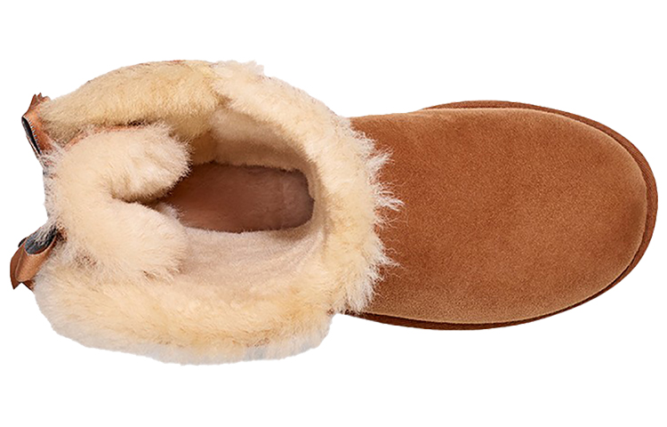 Shop (W) UGG Bailey Bow II Shimmer ''Suede Mode Strik Halverwege Kuit Laarzen Bruin'' 1102937-CHE