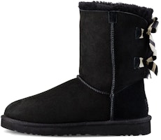 (Women) UGG Bailey Bow Stripe 1090941-BLK (Women) UGG Bailey Bow Stripe 1090941-BLK