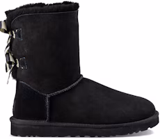 Order UGG Bailey Bow Stripe 雪地靴 女款 黑色