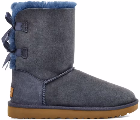 (Women) UGG Bailey Bow II Boot Fleece Lined High Top Navy Blue 1016225-NAVY Order (Women) UGG Bailey Bow II Boot Fleece Lined High Top Navy Blue 1016225-NAVY
