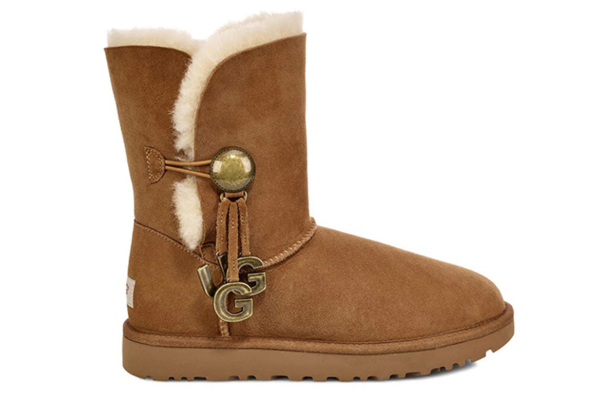 Order (W) UGG Bailey Button Braun Damen/Herren Winterstiefel 1096969-CHE