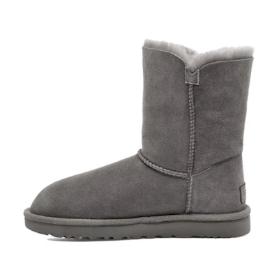 (W) UGG Bailey Button II Boot Fleece Lined Gray