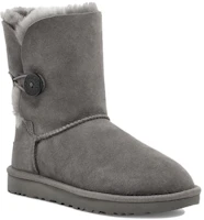 Lookbook UGG Bailey Button II 靴子 羊皮 加絨 雪地靴 女款 灰色