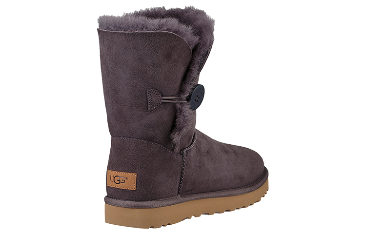 Shop UGG Bailey 舒適翻邊蝴蝶 短中筒 雪地靴 女款 紫灰色