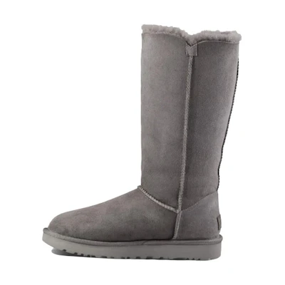 (W) UGG Bailey Button Triplet II Boot High Top Gray
