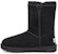 (W) UGG Bailey Button Charm Abjad Logam Berbulu Hitam 1114970-BLK