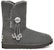 (W) UGG Bailey Button UGG Charm Versi Alphabet Metalik Berbulu 'Kelabu' 1114970-CHRC