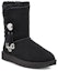 Lookbook (W) UGG Bailey Button Charm Abjad Logam Berbulu Hitam 1114970-BLK