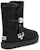 (W) UGG Bailey Button Charm Abjad Logam Berbulu Hitam 1114970-BLK