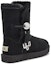 Shop (W) UGG Bailey Button Charm Abjad Logam Berbulu Hitam 1114970-BLK