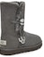 Shop (W) UGG Bailey Button UGG Charm Versi Alphabet Metalik Berbulu 'Kelabu' 1114970-CHRC
