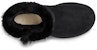 (W) UGG Bailey Button Charm Abjad Logam Berbulu Hitam 1114970-BLK