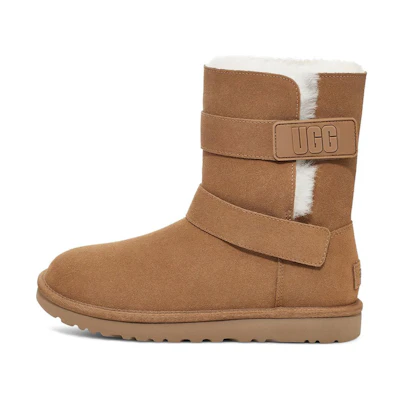 (W) UGG Bailey Graphic Logo Strap Boot 'Brown'