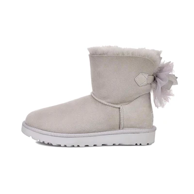 (W) UGG Mini Bailey Tulle Bow 'Grey'