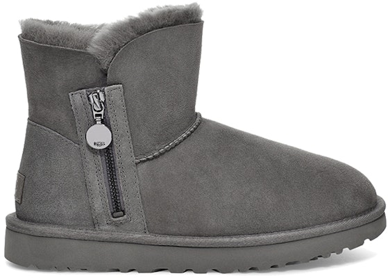 (Women) UGG Bailey Zip Mini Fleece Lined Gray 1112481-GREY Order (Women) UGG Bailey Zip Mini Fleece Lined Gray 1112481-GREY