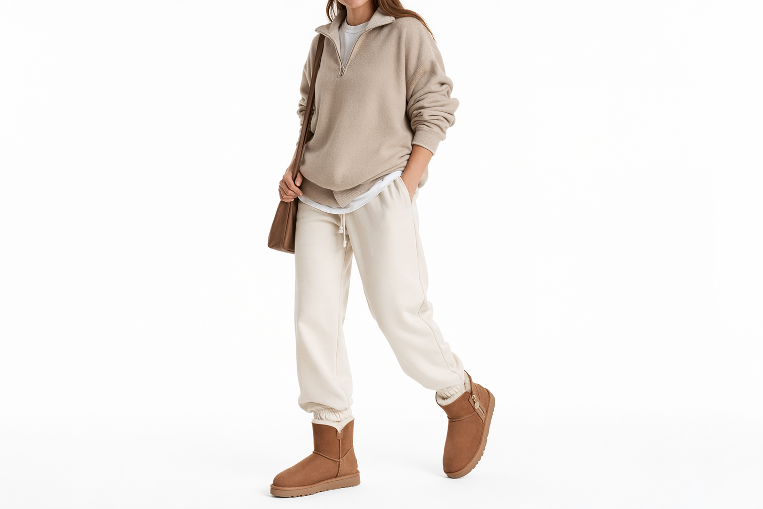 Order (W) UGG Bailey Zip Mini Boot Warna Chestnut 1112481-CHE