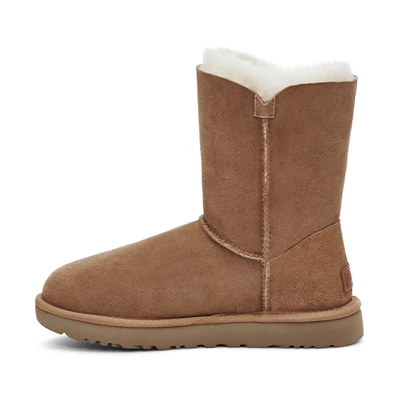 (W) UGG Bailey Zip Short Fleece Lined Brown