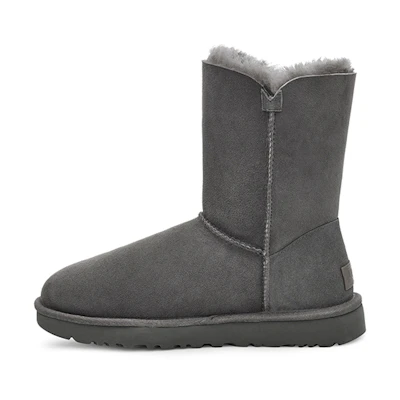(W) UGG Bailey Zip Short Fleece Lined Gray