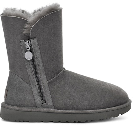 (Women) UGG Bailey Zip Short Fleece Lined Gray 1112480-GREY Order (Women) UGG Bailey Zip Short Fleece Lined Gray 1112480-GREY