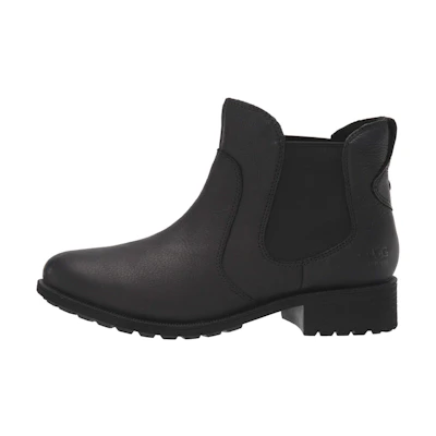 (W) UGG Bonham Boot 3 'Black Waterproof Wool Chelsea'