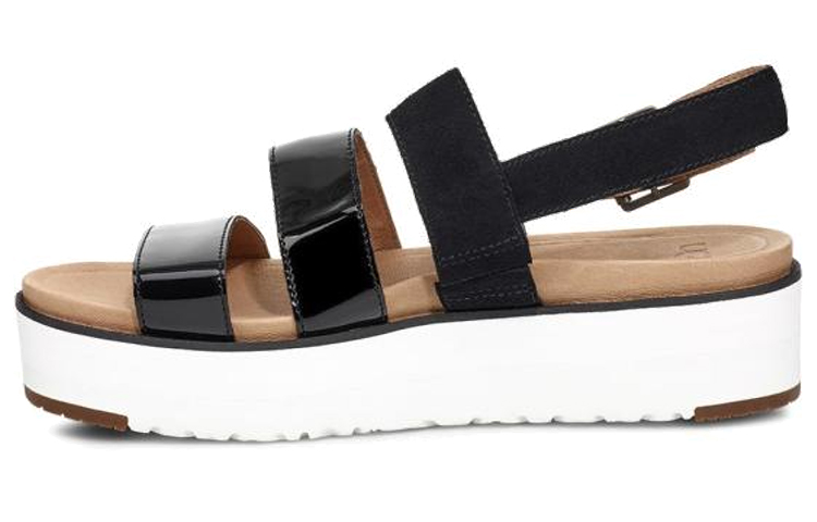 Buy (W) Sandalias de Suela Gruesa UGG Braelynn Ligeras Negro Blanco 1099808-BLK