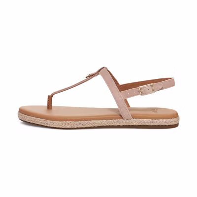 (W) UGG Brylee 'Rose Gold CMFT Leather Thong Sandals'