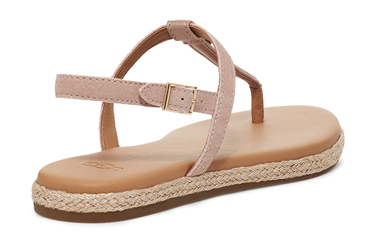 Shop (W) UGG Brylee ''Rose Gouden Comfort Leren Teenslippers'' 1132833-RGMT