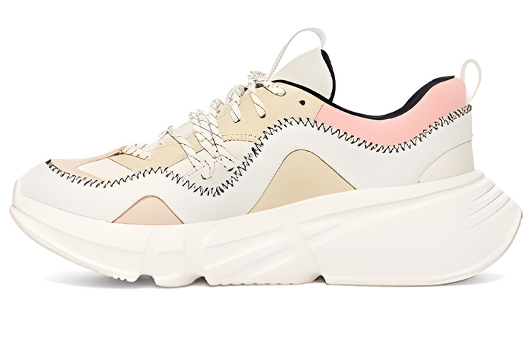 Buy (W) UGGカレレース 白ベージュピンク 1125021-WHM