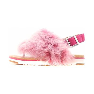 (W) UGG Casual CMFT Fashion Sandal 'First Layer Cowhide Pink'