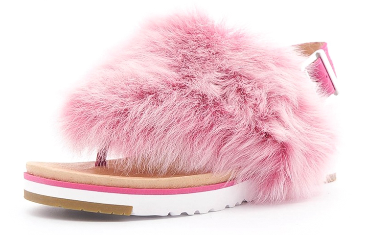 Lookbook UGG 頂層牛皮 休閒舒適 時尚涼鞋 女款 粉紅色