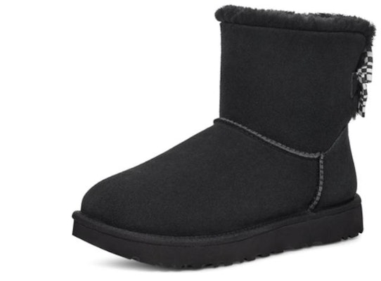 (W) UGGチェック柄リボンショートスノーブーツ (黒) 1138132-BLK Lookbook (W) UGGチェック柄リボンショートスノーブーツ (黒) 1138132-BLK