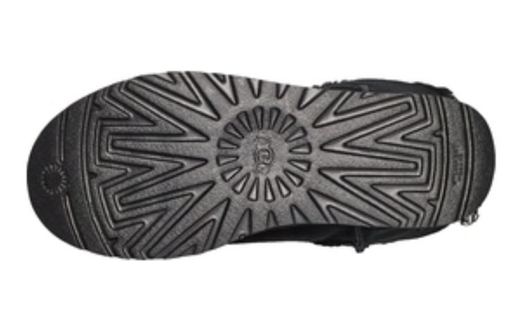 Details for (W) UGG Sepatu Boots Salju Checkered Bow 'Hitam' Pendek 1138132-BLK