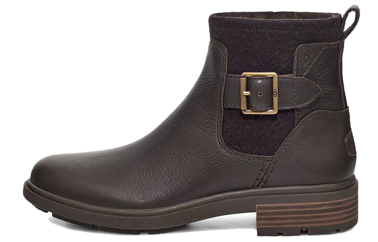 (Women) UGG Chelsea Boot 'Coffee Brown Leather Buckle with Zip' 1120775-SLTH