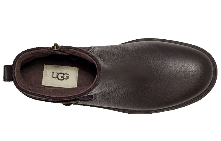 Shop (W) UGG 车靴 "咖啡棕色皮革搭扣拉链" 1120775-SLTH