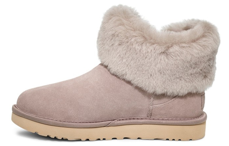 (Women) UGG Cinched Fur Mini Snow Boots Grey 1106909-OYS
