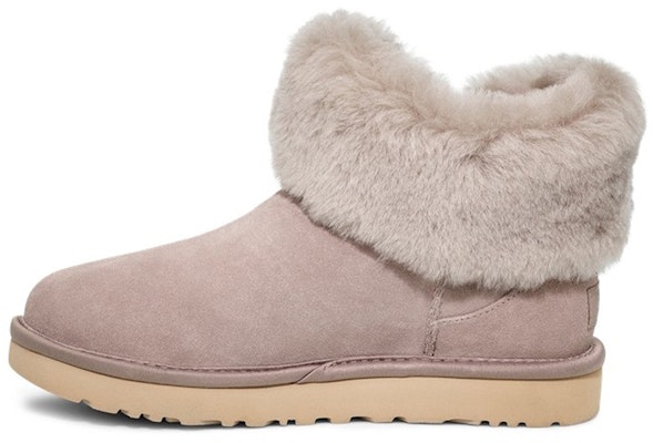 UGG 摺褶毛皮迷你雪地靴 女款 牡蠣色 Buy UGG 摺褶毛皮迷你雪地靴 女款 牡蠣色