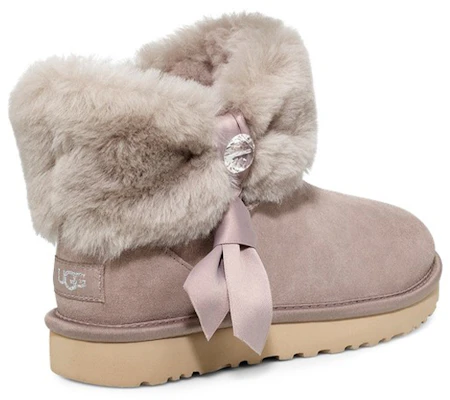 (Women) UGG Cinched Fur Mini Snow Boots Grey 1106909-OYS Shop (Women) UGG Cinched Fur Mini Snow Boots Grey 1106909-OYS