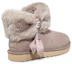 Shop (Women) UGG Cinched Fur Mini Snow Boots Grey 1106909-OYS