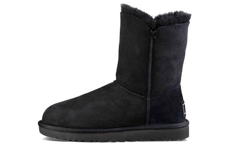 (Women) UGG Classic Bling Button Fleece Lined Black 1016553-BLK