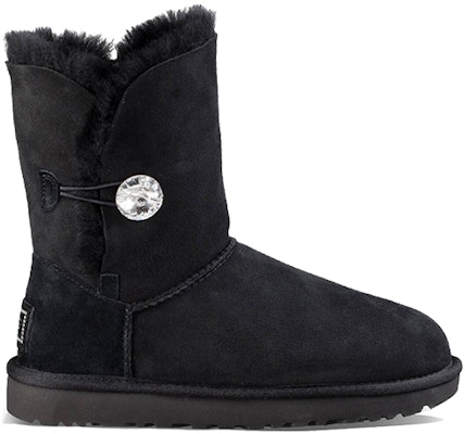 (Women) UGG Classic Bling Button Fleece Lined Black 1016553-BLK Order (Women) UGG Classic Bling Button Fleece Lined Black 1016553-BLK