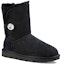 Lookbook (Women) UGG Classic Bling Button Fleece Lined Black 1016553-BLK