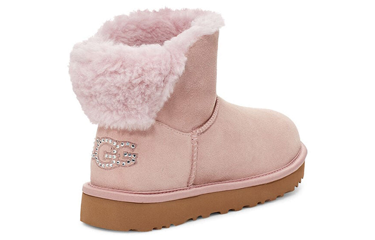 Shop UGG 經典閃耀迷你款雪地靴 女性 粉色