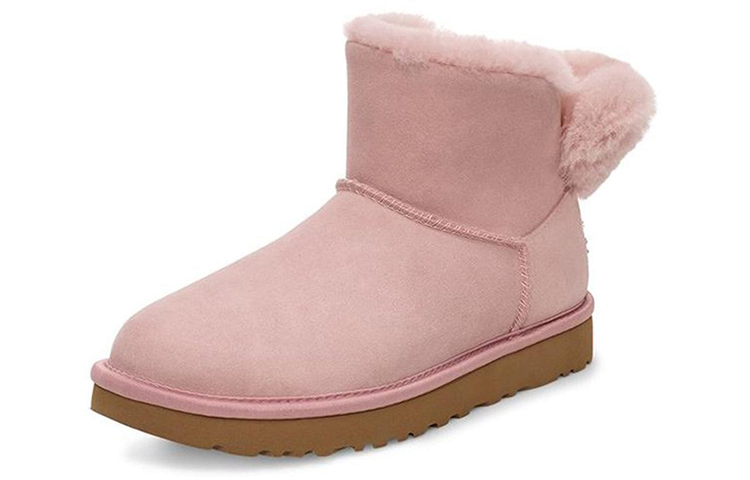 Lookbook (W) UGG Classic Bling Mini Fleece Berbulu Warna Merah Muda 1105364-PCRY