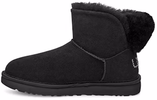 (Women) UGG Classic Bling Mini Fleece Lined Pure Black 1105364-BLK (Women) UGG Classic Bling Mini Fleece Lined Pure Black 1105364-BLK