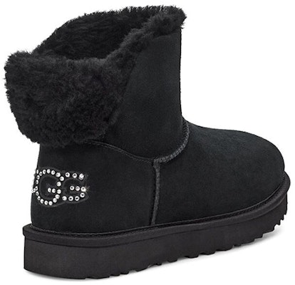 (Women) UGG Classic Bling Mini Snow Boots Black 1118839-BLK Shop (Women) UGG Classic Bling Mini Snow Boots Black 1118839-BLK