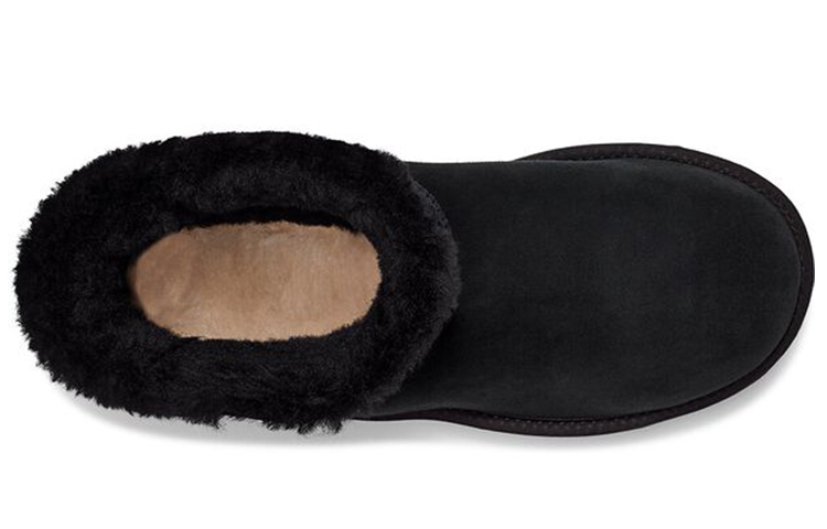 Purchase UGG 經典閃亮迷你絨面圓頭厚底加絨保暖短筒雪地靴 女款 黑色