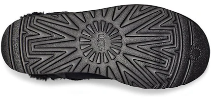 Details for UGG 經典閃亮迷你絨面圓頭厚底加絨保暖短筒雪地靴 女款 黑色