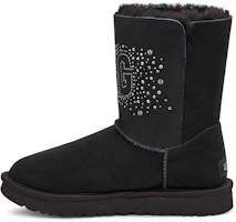 (Women) UGG Classic Bling Snow Boots Black 1112495-BLK (Women) UGG Classic Bling Snow Boots Black 1112495-BLK