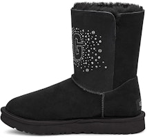 (Women) UGG Classic Bling Snow Boots Black 1112495-BLK (Women) UGG Classic Bling Snow Boots Black 1112495-BLK