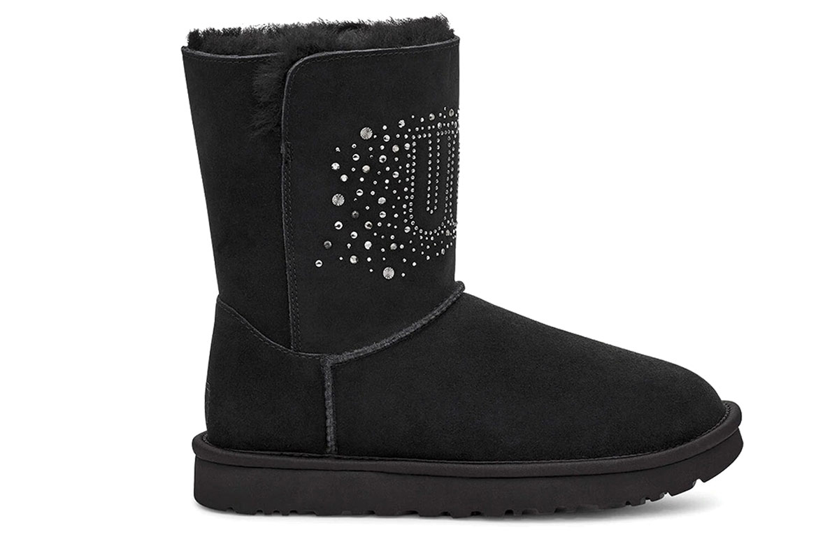 Order (W) UGG Classic Bling Sepatu Salju Hitam 1112495-BLK
